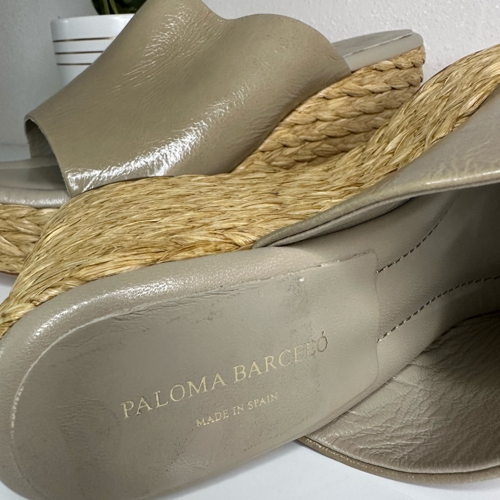 Paloma Barcelo Tan Woven Wedges - Picture 7 of 14